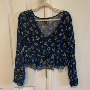 Floral Cropped Long Sleeve